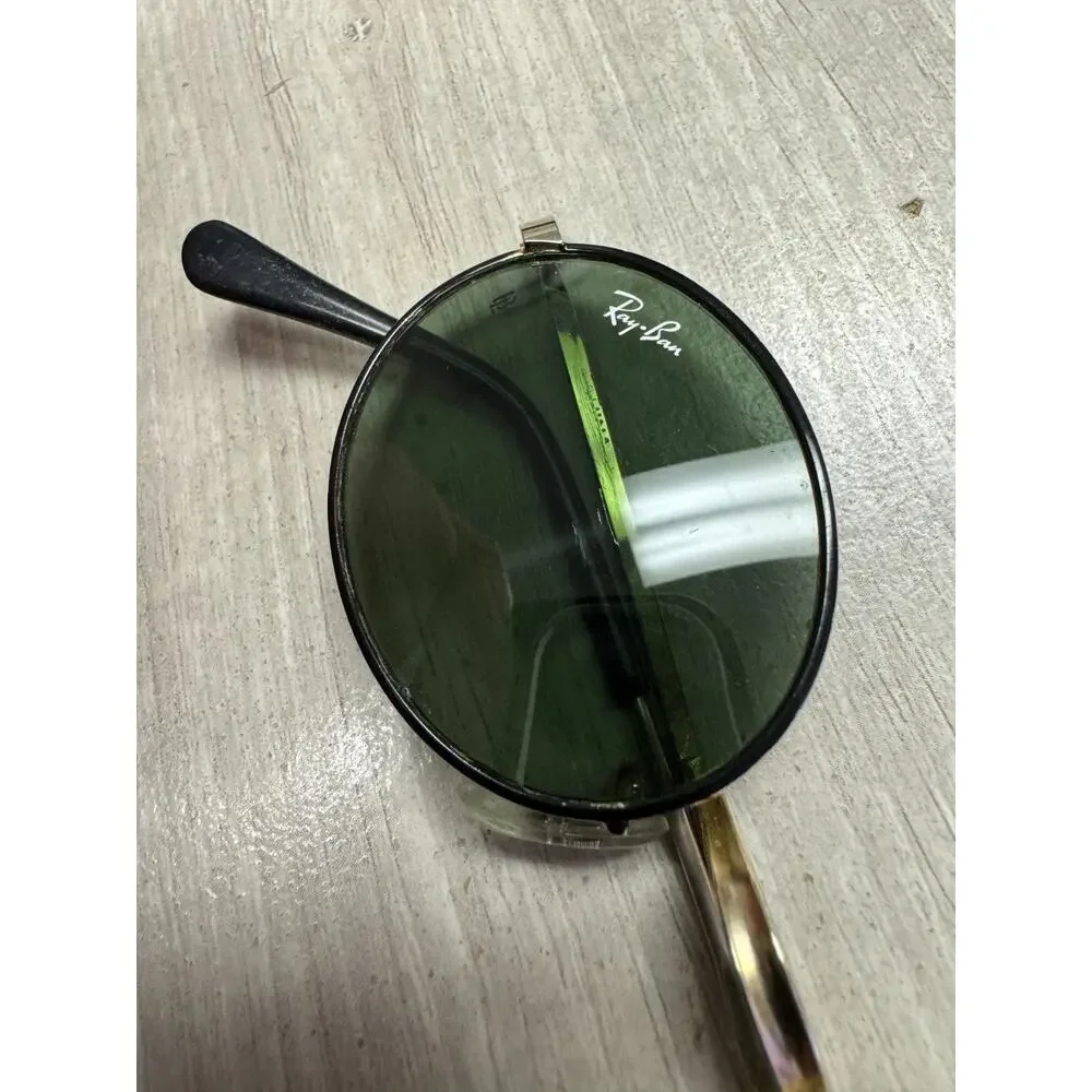 Vintage Ray Ban B&L Bolhrom Oval Sunglasses Gold Frame Mens